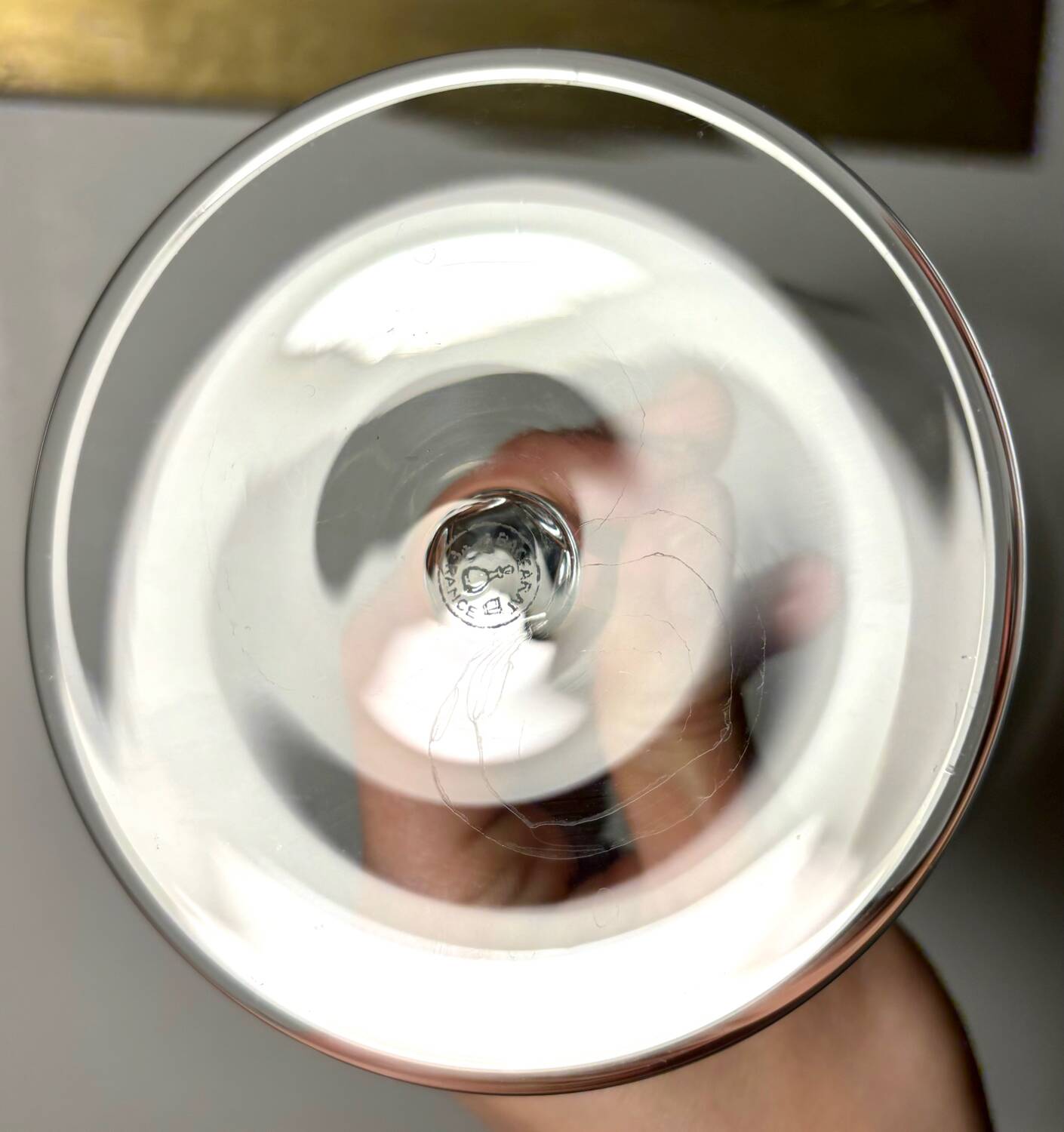 Two giant champagne tasting glasses Baccarat