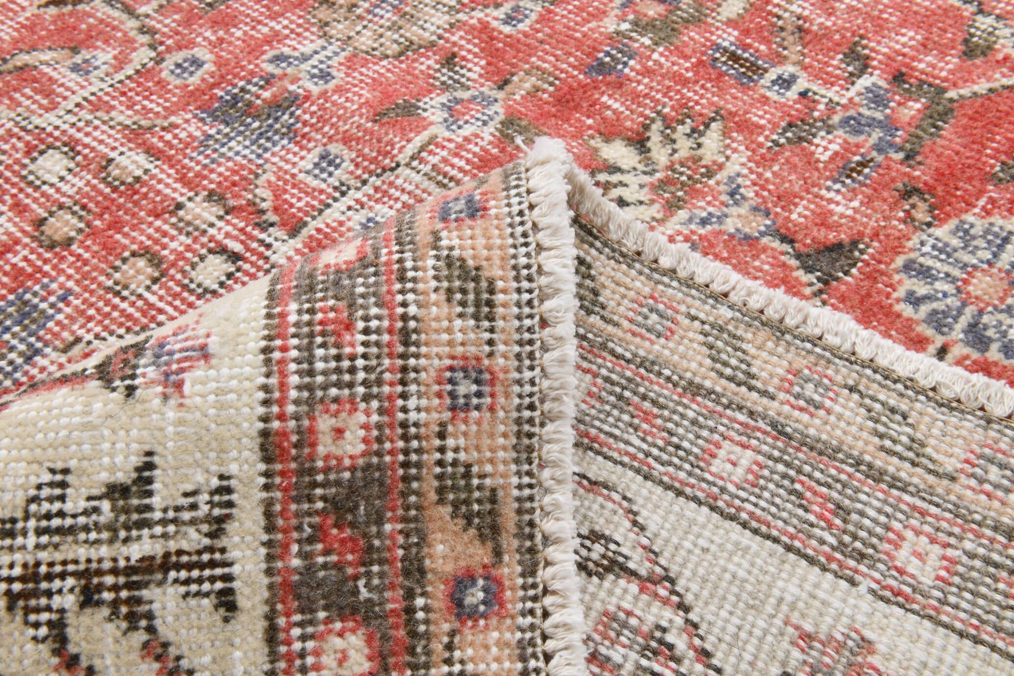 7x10 Pale Red Beige Turkish Area Rug, 209x308Cm SK 21028