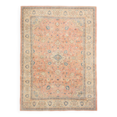 Tapis persan classique rose et bleu 9x12, 280x382 cm