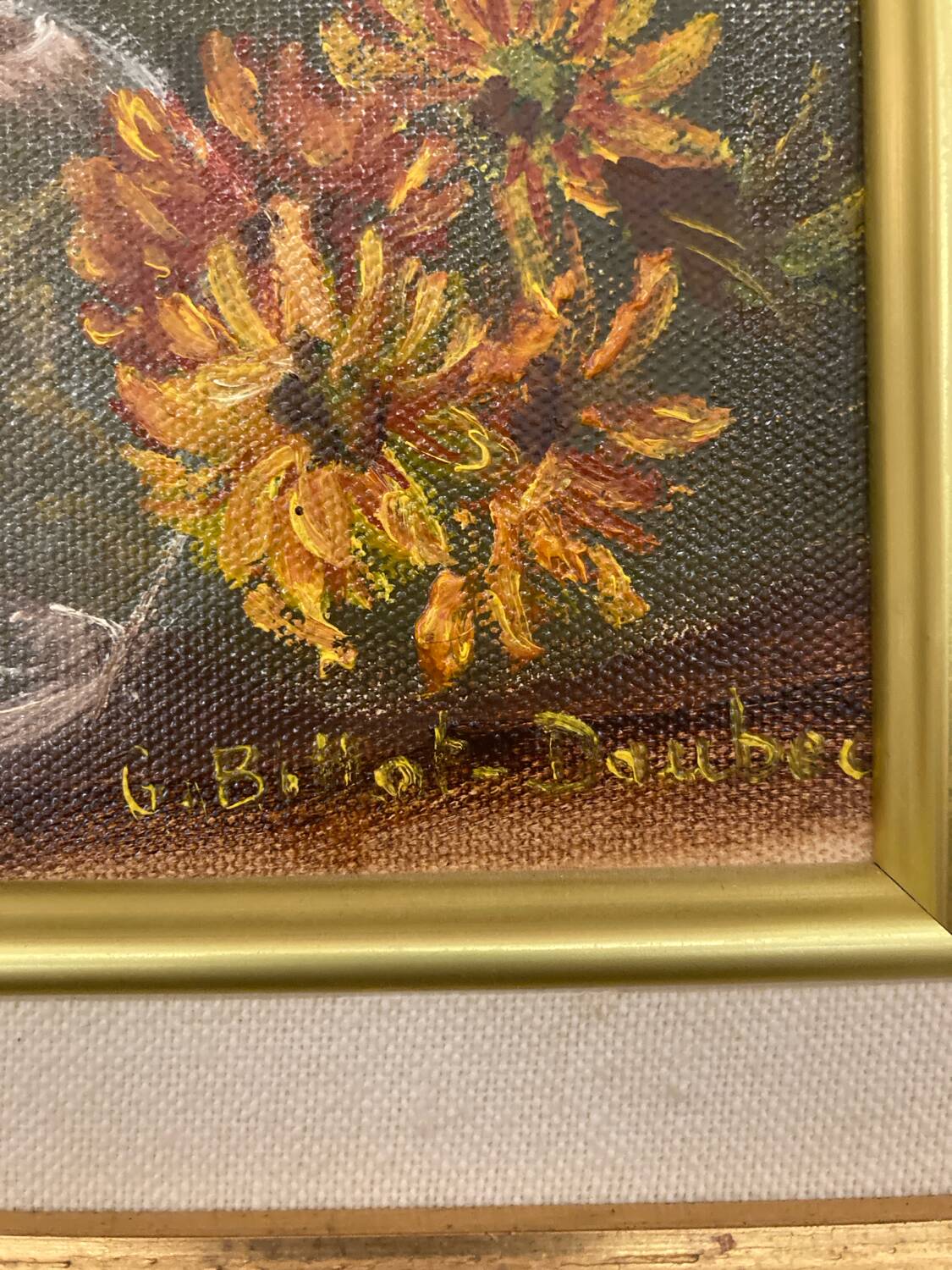Oil on canvas bouquet