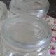 Lot 3 jars the best transparent glass 1 l cover