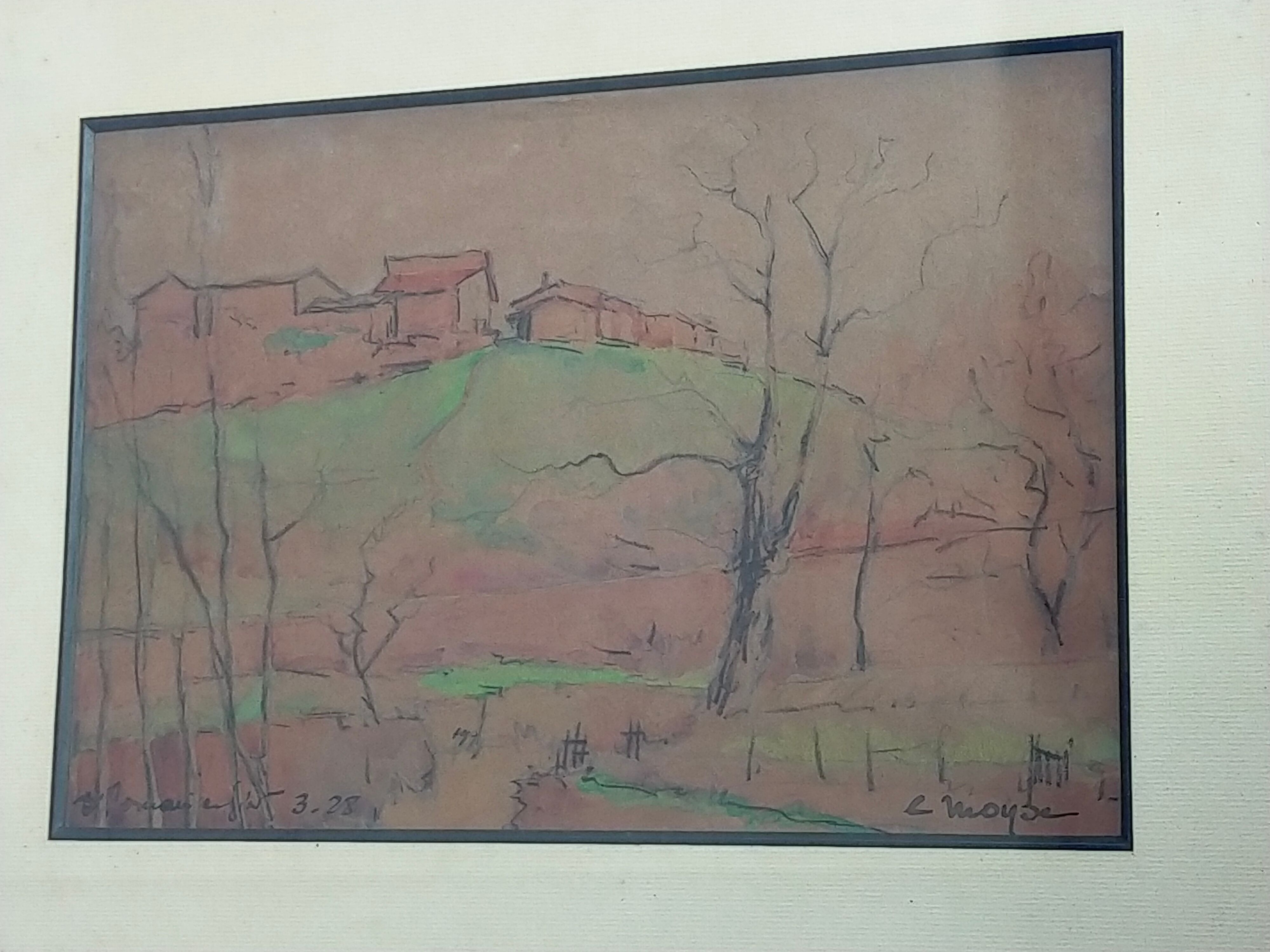 Watercolor painting by Léon Moyse