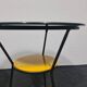 Pair of vintage glass topped side tables