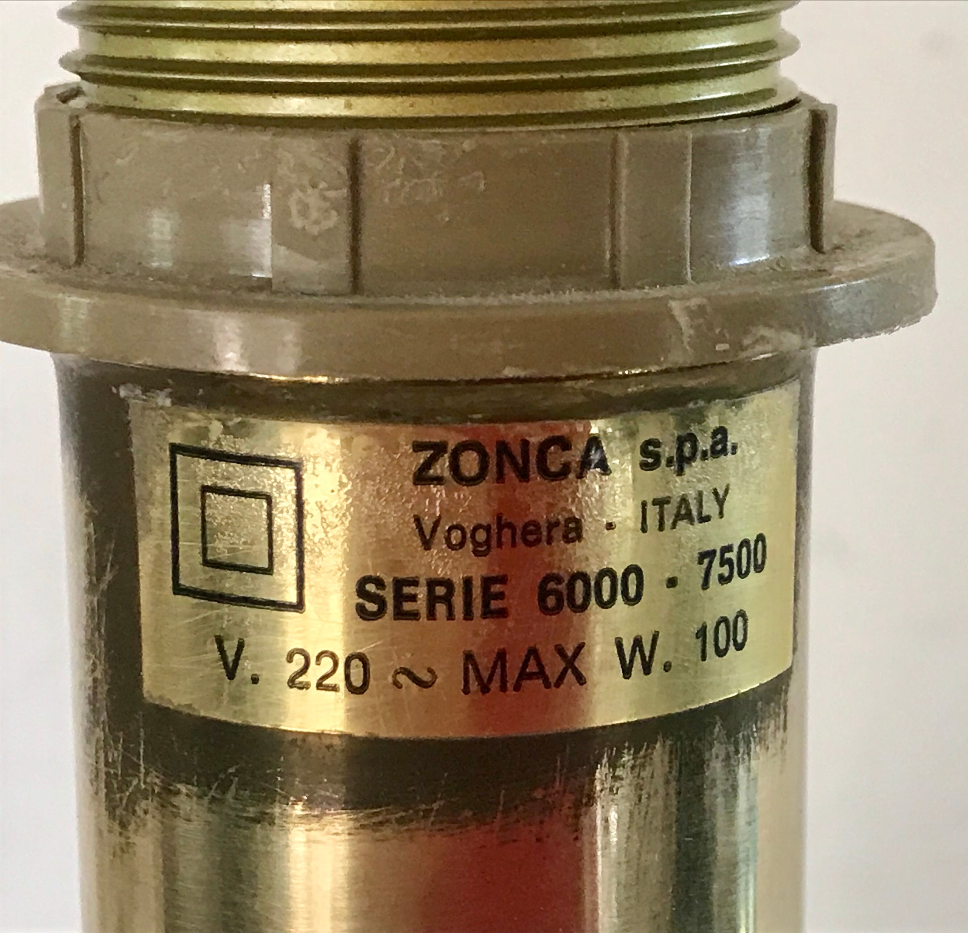 Vintage opaline lamp and brass 50 cm