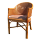 Fauteuil Style Mc Guire en rotin et cannage années 80