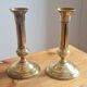 Pair of brass candle holders