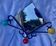 Wrought iron coat rack with wooden ball and vintage mirror 50/60's