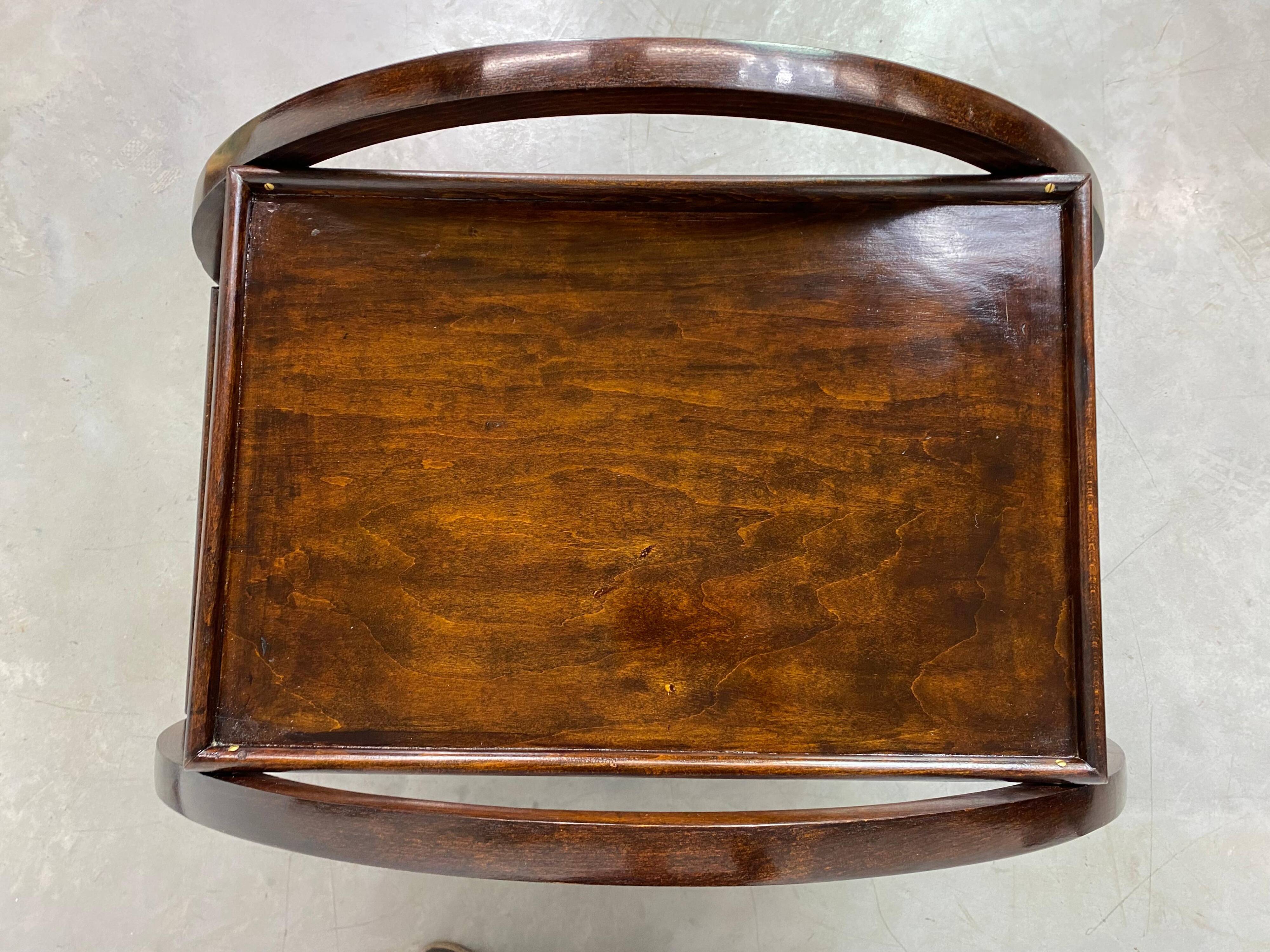 Art Deco service trolley no. 1157 by Thonet Debrecen 1930