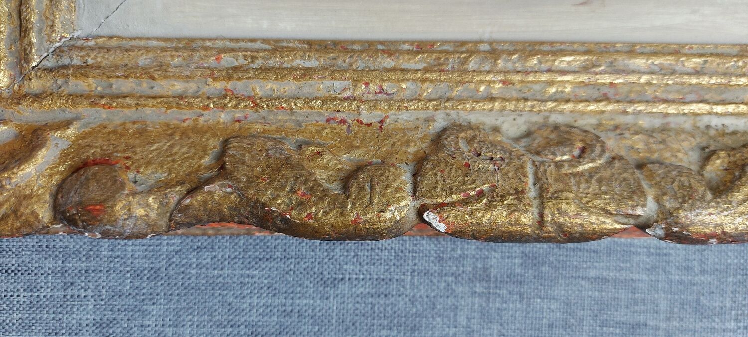 Watercolor gilded frame 19th century