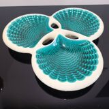 Appetizer dish Server 3 shells Verceram 60'S