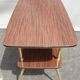 Rolling service 1960 two trays Formica mahogany