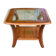 Table basse scandinave carrée Simeuble bois courbé et verre 60cm