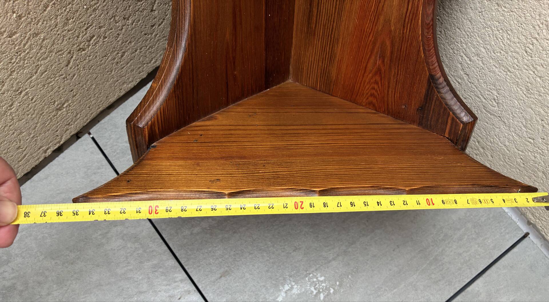 Pair of vintage corner shelves