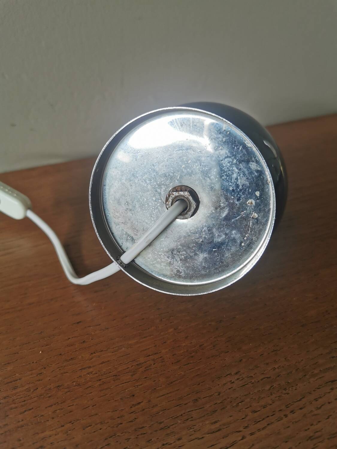 Pied de lampe boule vintage années 70