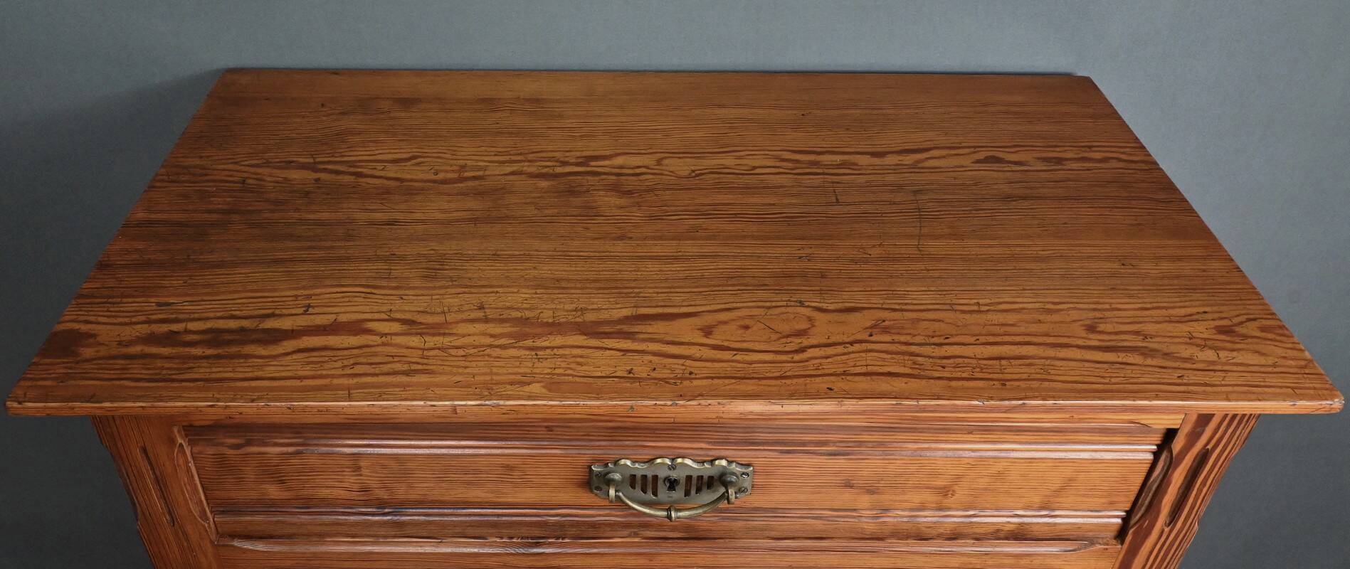 Pitch pine weekly planner, Art Nouveau period – Early 20th century