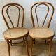 Pair of tanned bistro chairs