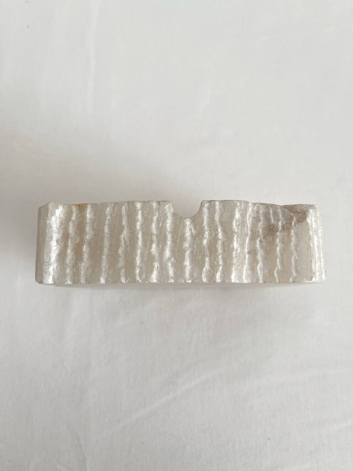 Vintage alabaster square ashtray