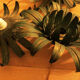 Set of 3 vintage vine leaf shaped pendant lights 1970s