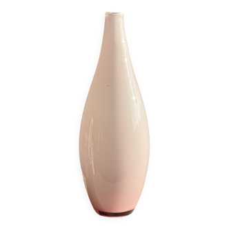 Modern opaque glass soliflore vase in pink, H32