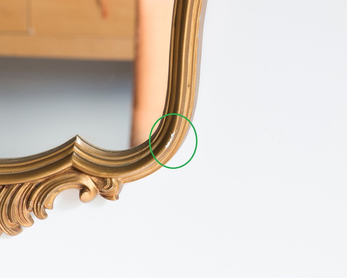 Golden mirror 75x45cm