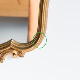 Golden mirror 75x45cm
