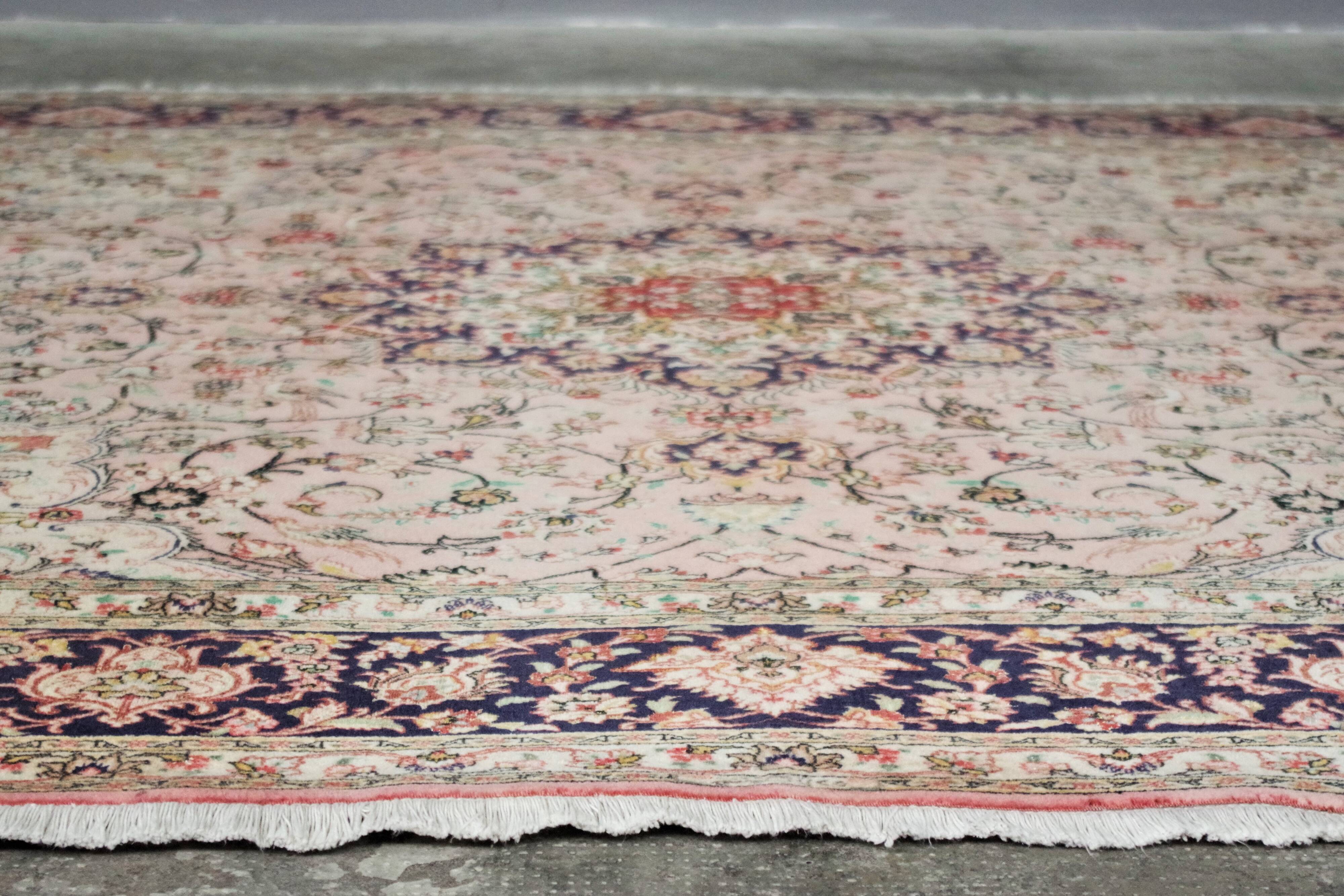 Fine Hand-knotted Tabriz Persian rug with fringes, Middle East, 2000s