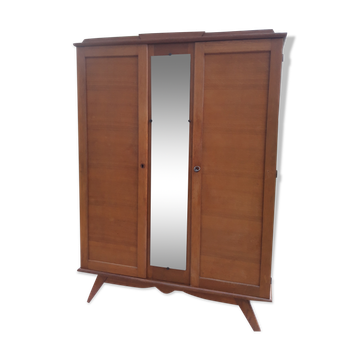 Armoire années 50 pied compas avec clé