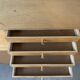 Vintage 20-drawer craft cabinet, 1960s in raw wood