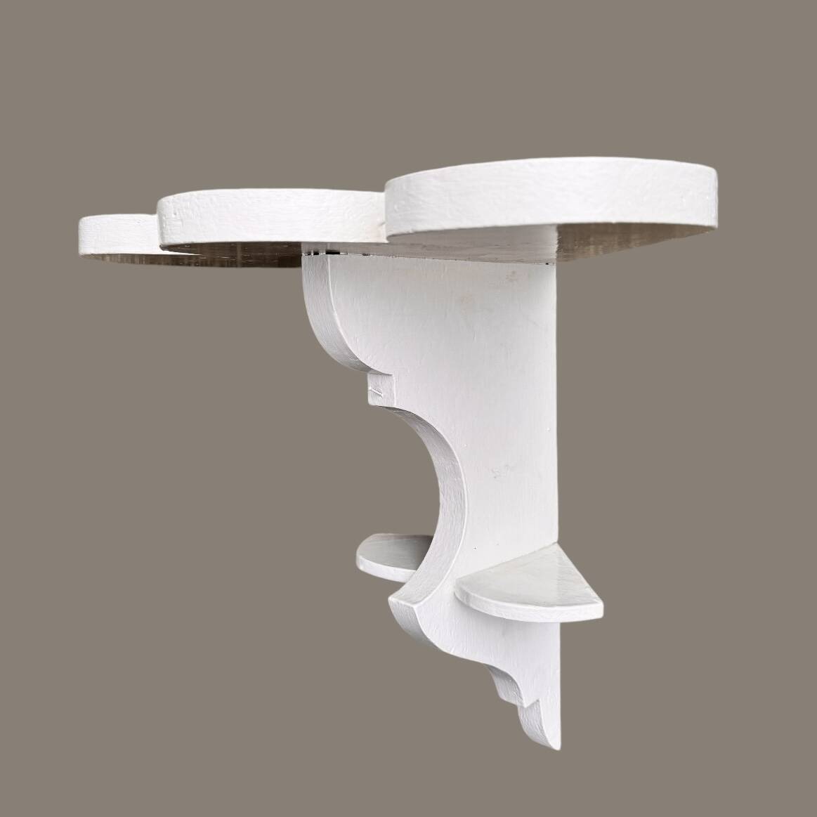 Old wooden wall corner shelf