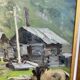 Oil-on-canvas painting The Blacksmith's Workshop 1956 signed by Fomine