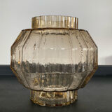 Vintage smoked glass vase