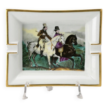 Vintage Hermès Paris ashtray in porcelain, France, 1980s.
