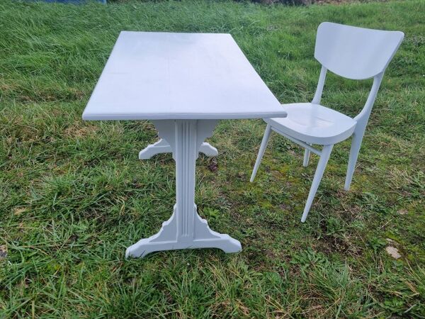 Bureau bistrot, d'appoint ou bureau art déco et sa chaise