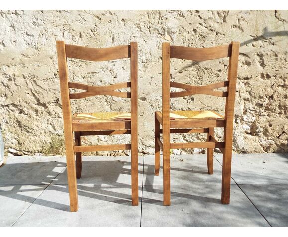 2 chaises paillées