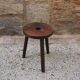 Wooden round tripod stool