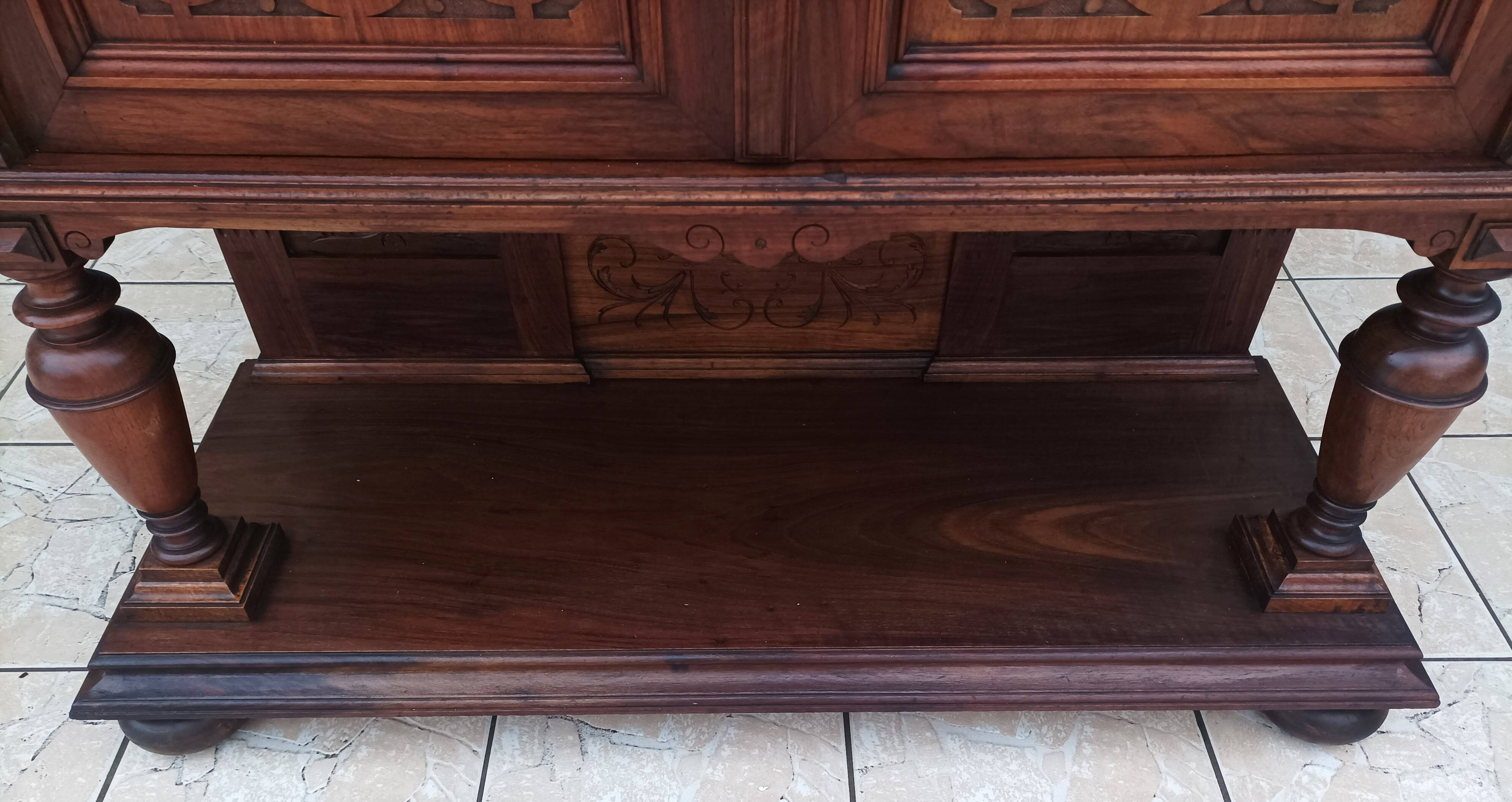 Renaissance walnut credenza