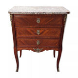 Commode en marqueterie 3 tiroirs style transition