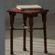 Almue Scandinavian Stool in Wood and Fabric, Late 19th Century