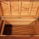 19th-century camphor wood marine chest with double locks and tray in
