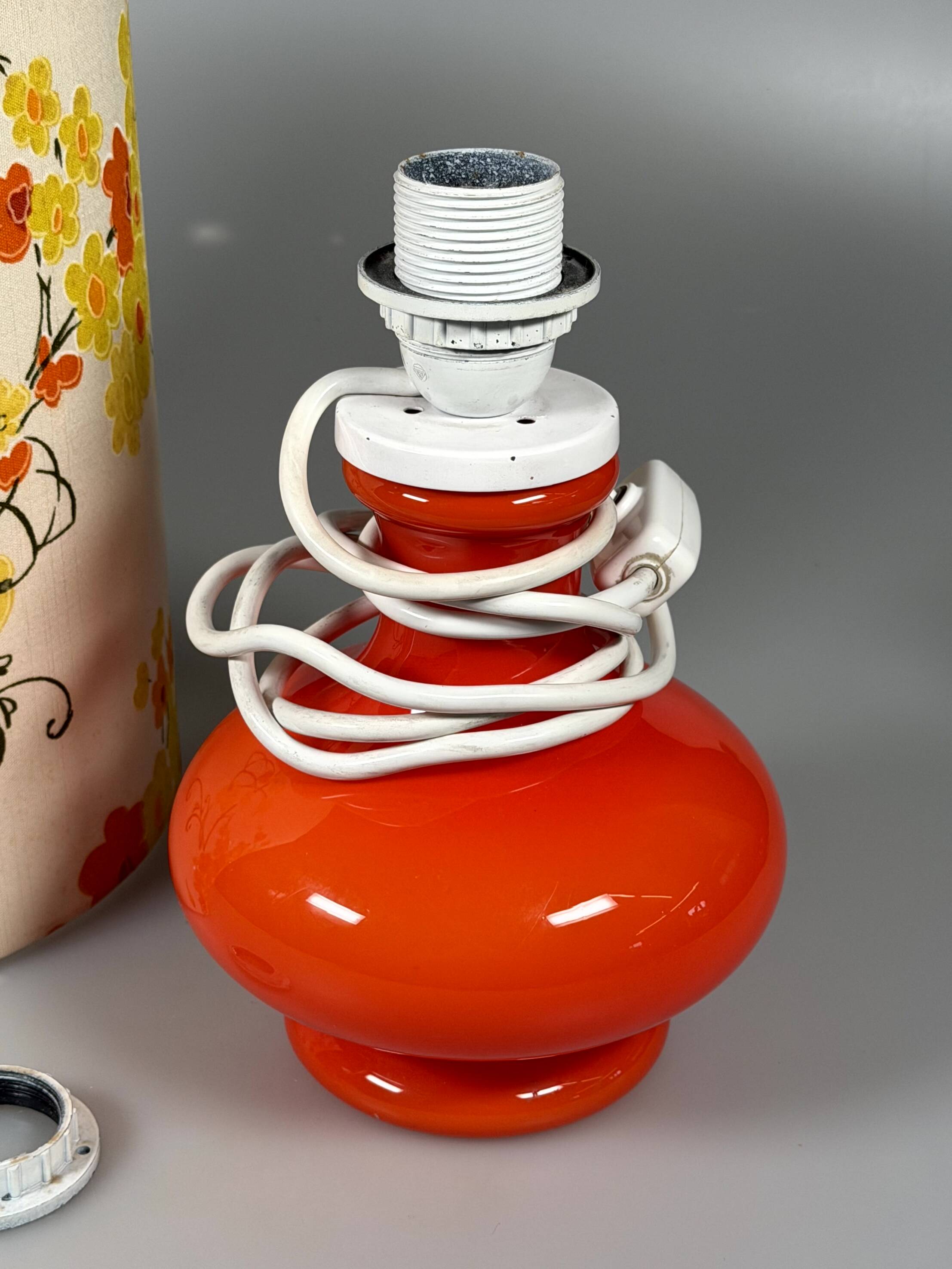 60s 70s Table Lamp Table Lamp Glass Mid Century Space Age Design