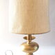 Grande lampe pied métal doré