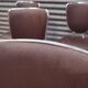 Set of 6 chairs in chrome and vinyl brand "le gal" 70