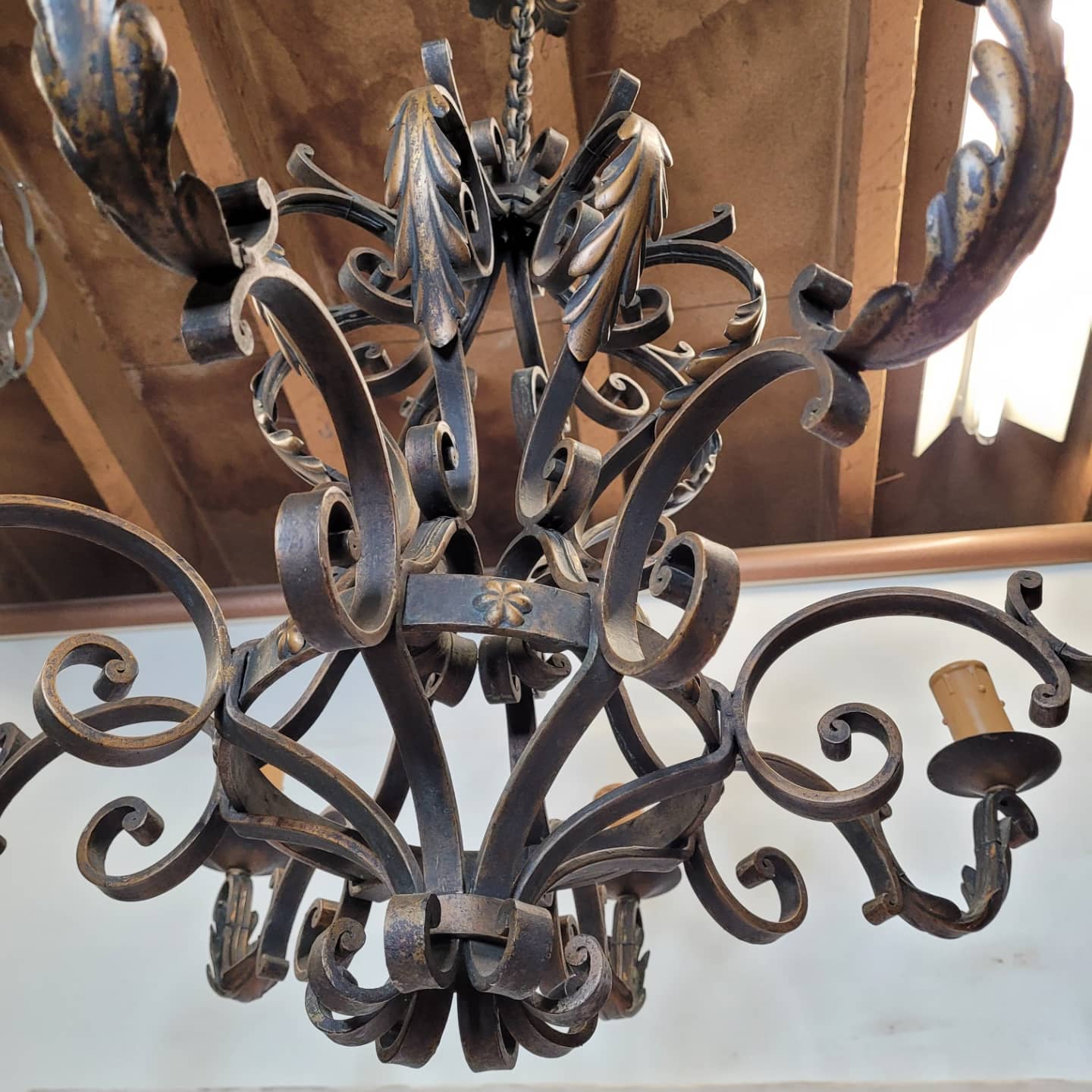 Lustre fer forgé ancien