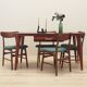 Set of four teak chairs, Danish design, 1970s, production: Denmark