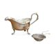 1 Silver Sauce Boat with 1 Silver Braided Strainer