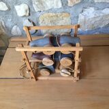 Three old wooden cars