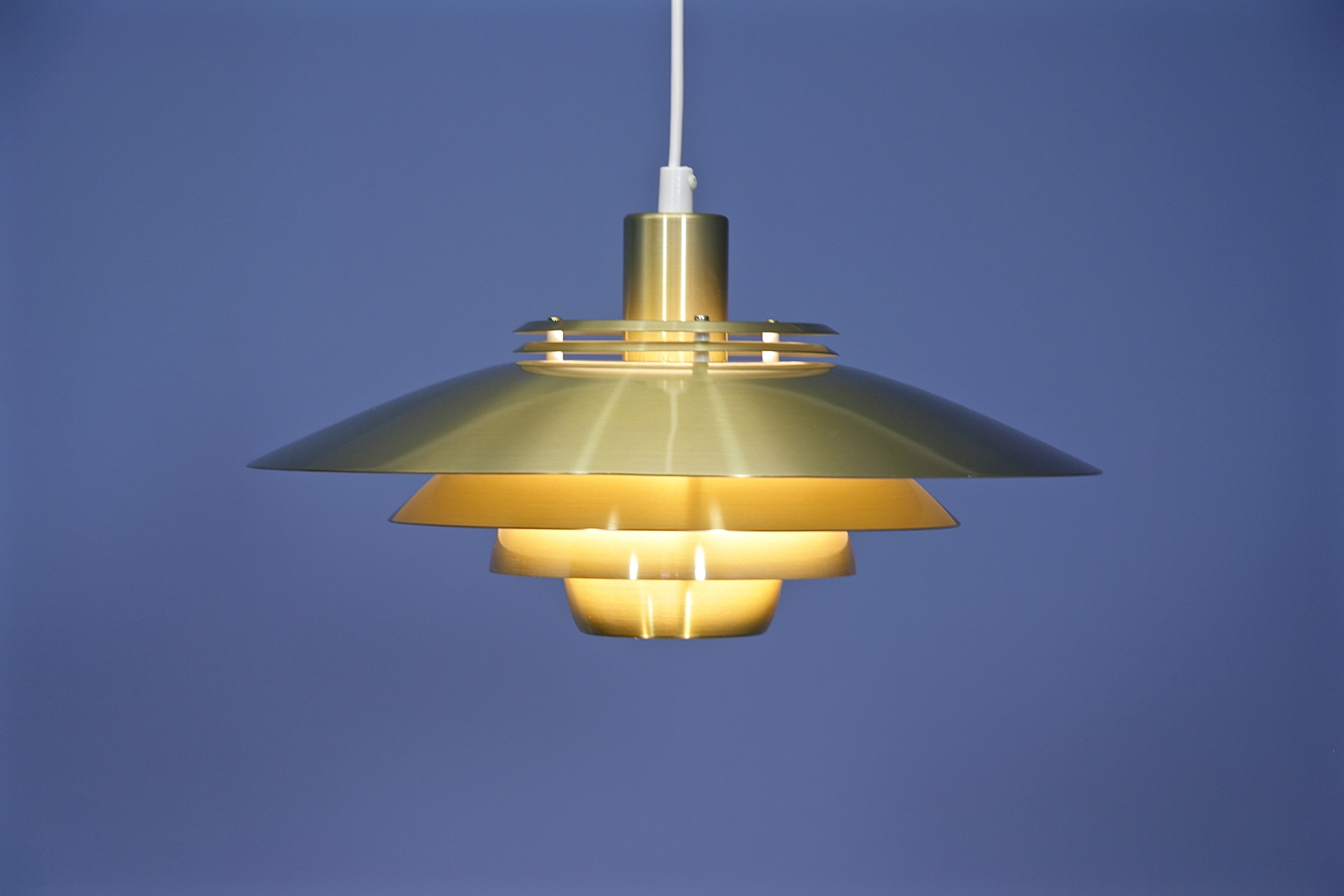 Danish pendant light in brass, 1960s