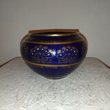Planter vase or potenware cache enamels art-nouveau 1900