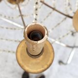 8-Light Bronze Chandelier with Crystal Tassels