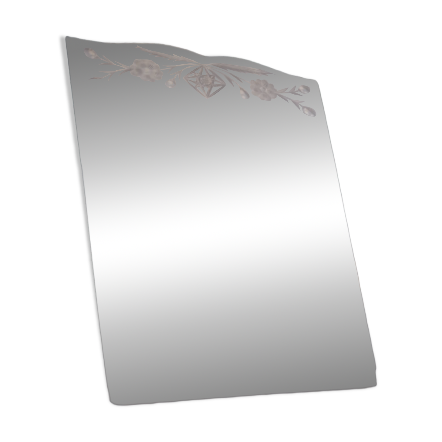 Pink art deco table mirror